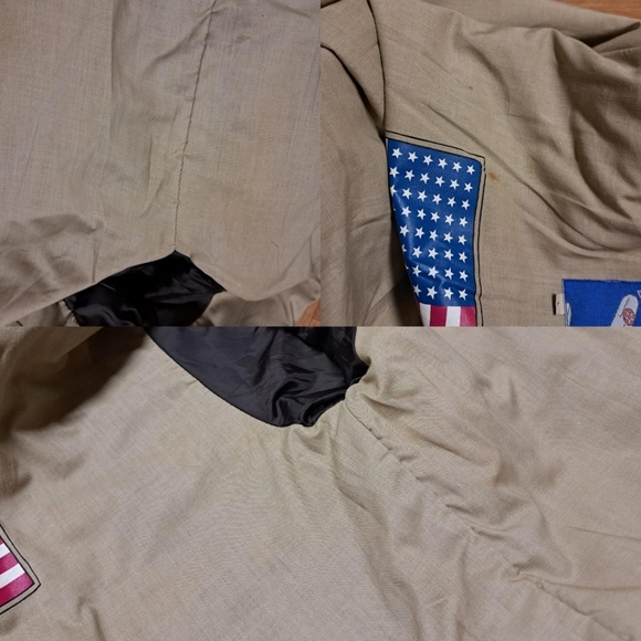 Airborne Leather Bomber Jacket Size Large - Picture 8 of 8